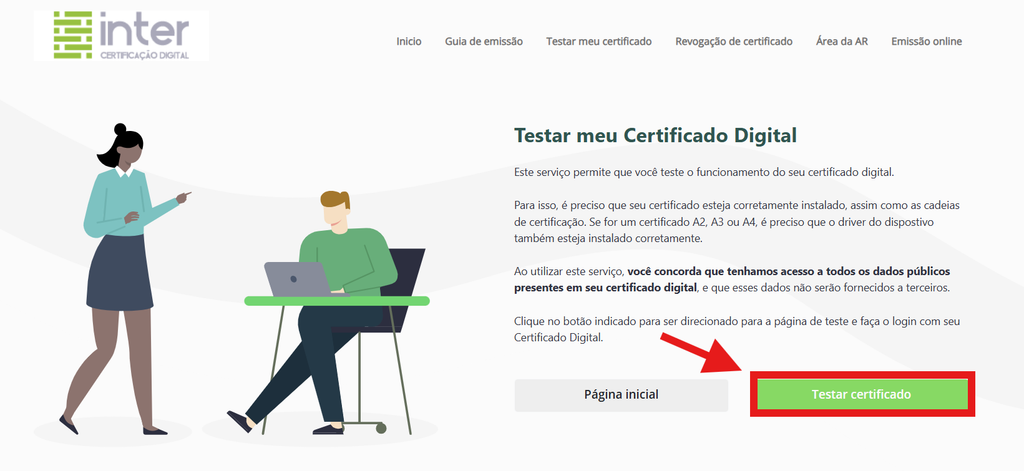 Teste certificado CentralCert